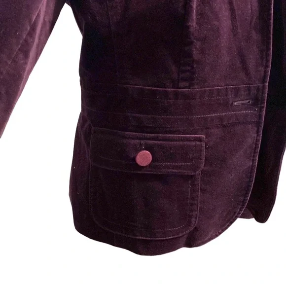 TALBOTS velvet plum blazer jacket - Picture 7 of 11